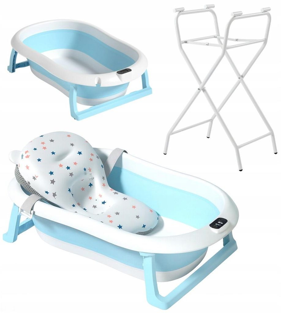 Ekspand | Faltbare Babywanne - Hellblau - 80 cm - mit Produktbild 