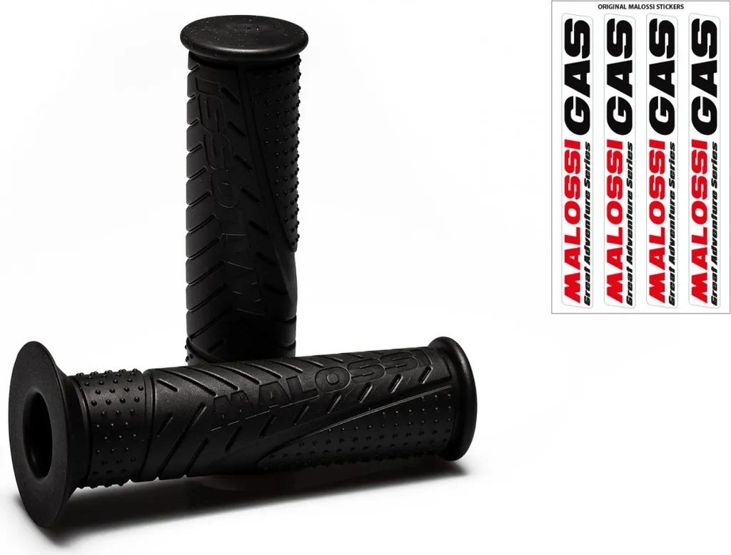 Poignées Malossi MHR fermées noires : grip idéal pour pilotage sport