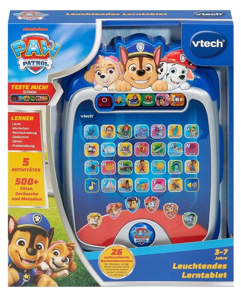 Tablette Éducative Lumineuse PAW Patrol V-Tech avec 6 Modes de Jeux Int