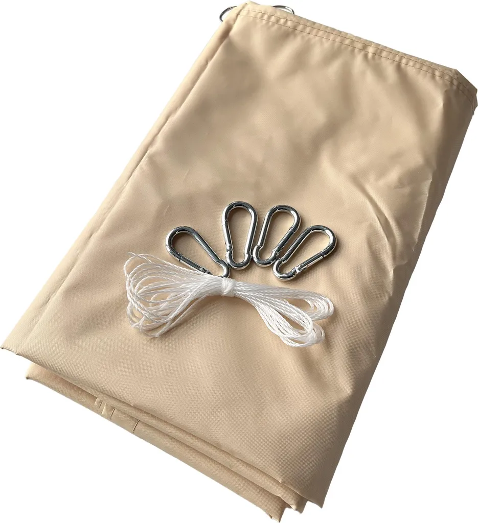 Voile d'ombrage imperméable 2x3m beige : finissez-en avec la pluie et les UV