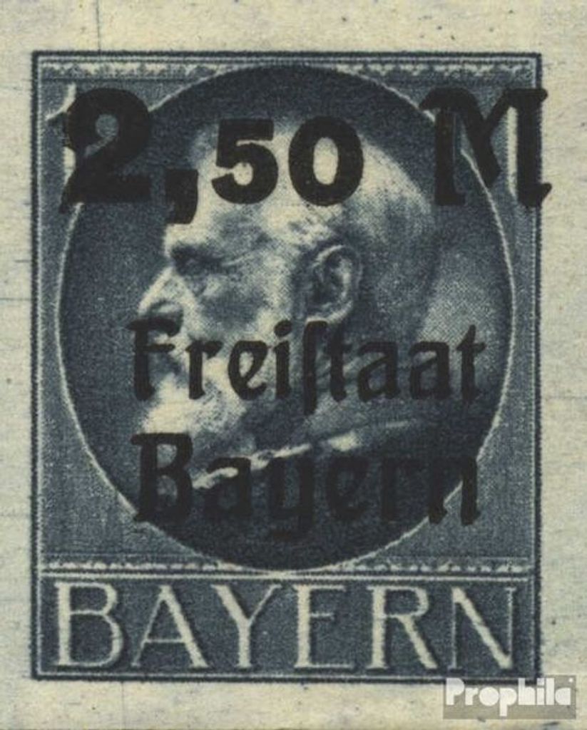 Briefmarken Bayern 1920 Mi 176B postfrisch König Ludwig mit Aufdruck