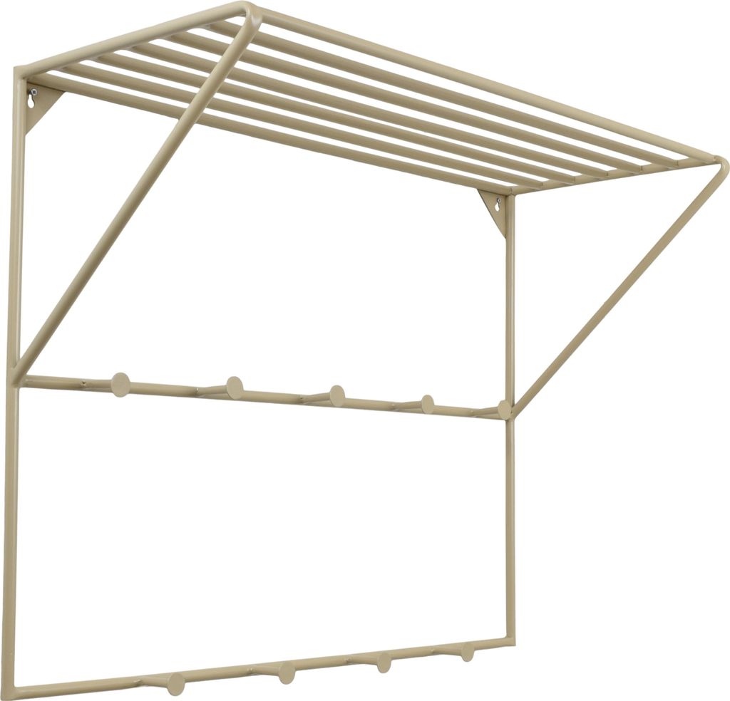 LOFT42 Jasmin Garderobenständer – Beige – Metall – 9 Haken Produktbild 
