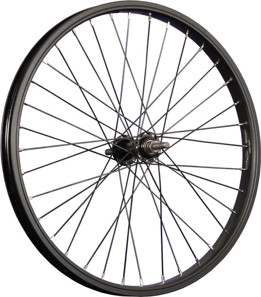 20 Zoll BMX Vorderrad Kastenfelge schwarz 36 Loch Vollachse