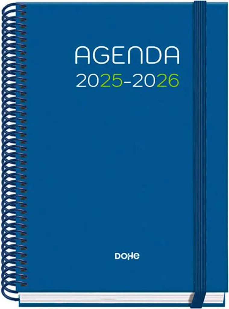 DOHE 52047-25 Agenda scolaire 2025-2026 A5 Noir et Bleu foncé 70g