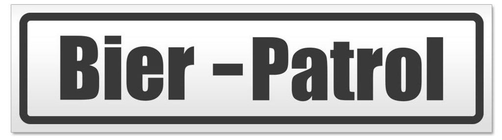 Kiwistar - Autoaufkleber - Dunkelgrau - 45 x 12 cm - Bier Patrol - Hinweis Aufkleber Sticker für Auto, Kfz, Fahrrad, PKW, LKW
