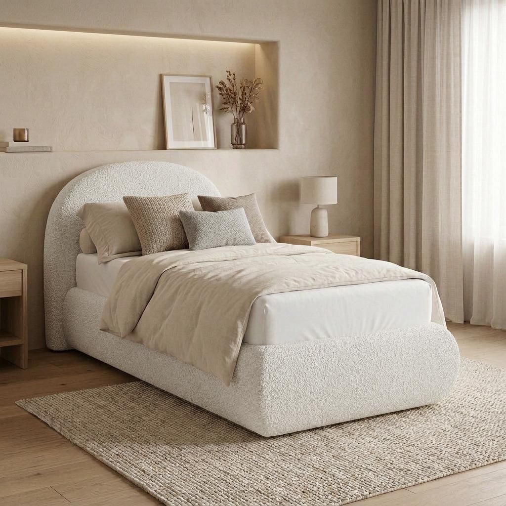 BEAUTYSOFA | Polsterbett MOTTI 90x200 cm - Einzelbett mit Produktbild 