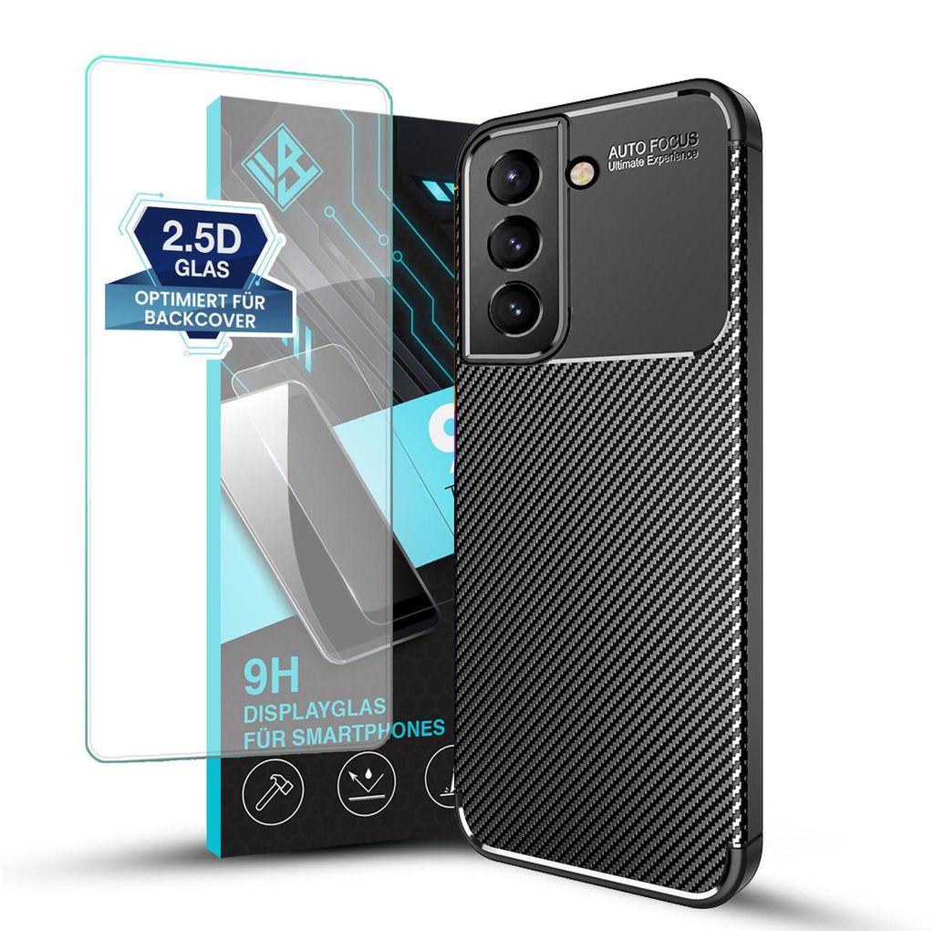 Handy Hülle für Samsung Galaxy S21 FE mit 9H Displayglas Produktbild 