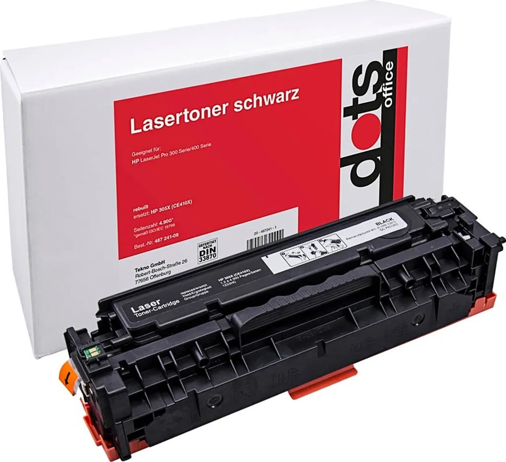 Cartouche de Toner Laser Noir Compatible HP 305X BK Dots 1233 1233