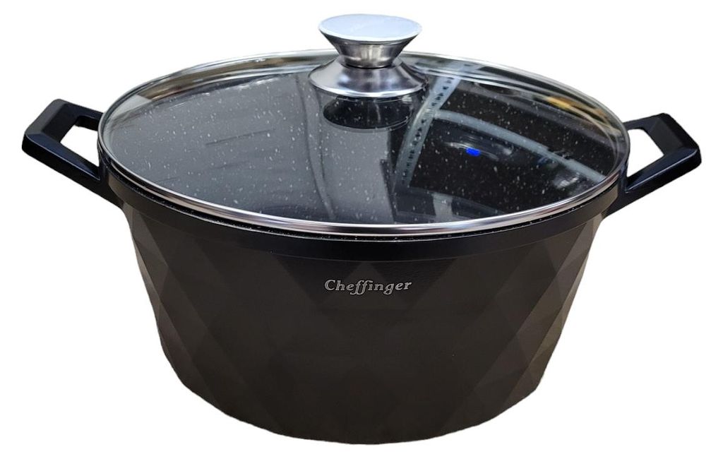 Cheffinger DIAMOND hoher Kochtopf mit Silikongriffen, Ø28 cm
