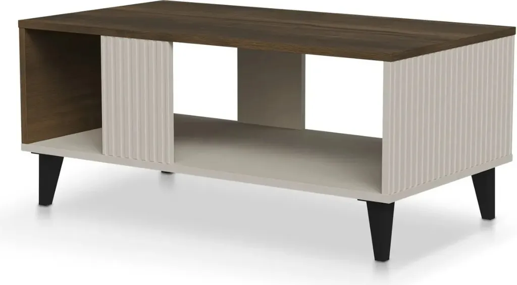 Table basse robuste et facile à nettoyer RANDOM 2 LAW-1 chêne noyer