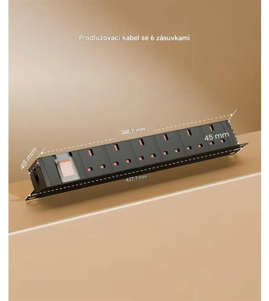 Kit gestion de câbles CMP061W-EU blanc avec multiprise intégrée - Pack 2m