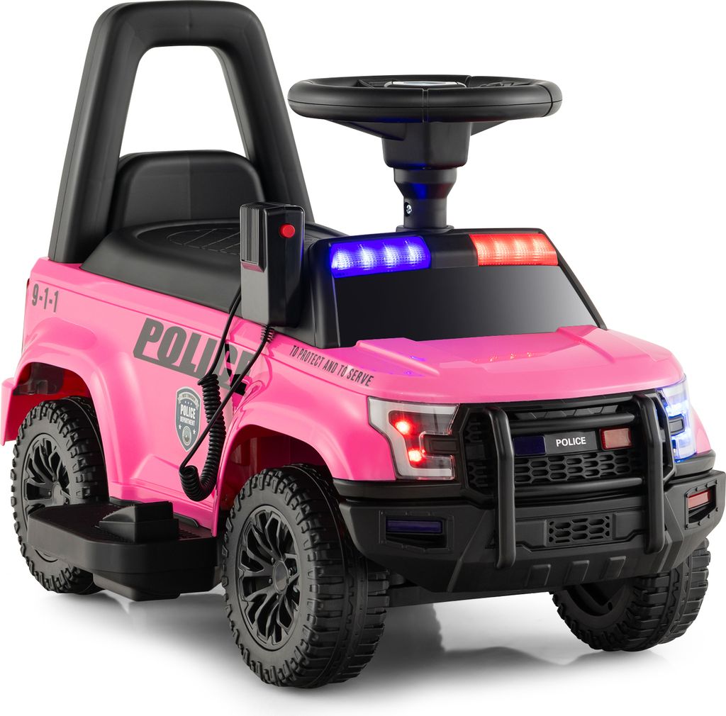 Auto della polizia COSTWAY per bambini con batteria da 6 V, Immagine del prodotto 