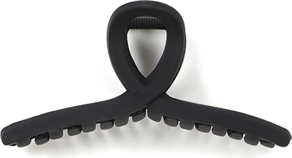 Grande pince à cheveux antidérapante 11cm noir mat - Barrette XL Femme