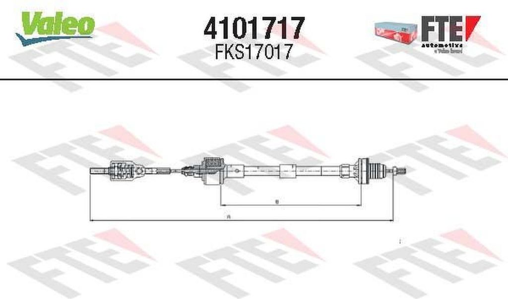 FTE 4101717 Kupplungsseil Seilzug für OPEL Corsa B Schrägheck (S93) 841/414mm