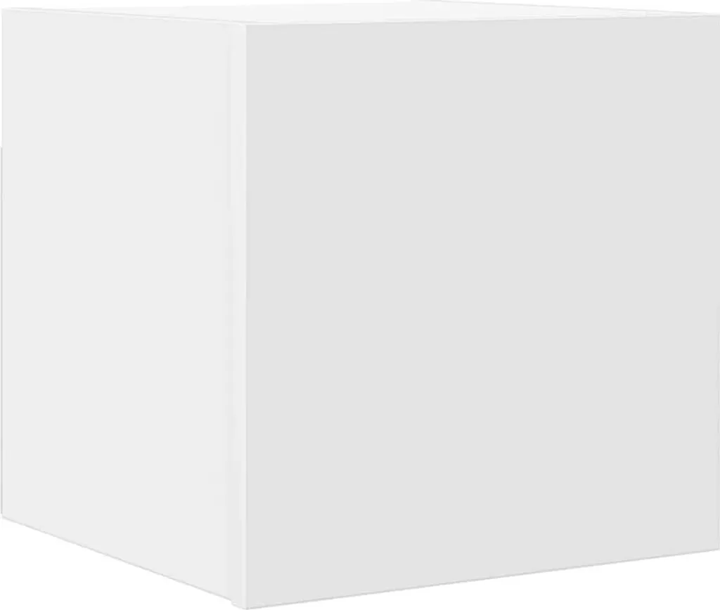 Cubo Pensile TV Bianco 30,5x30x30 cm Mobiletto Parete Salvaspazio