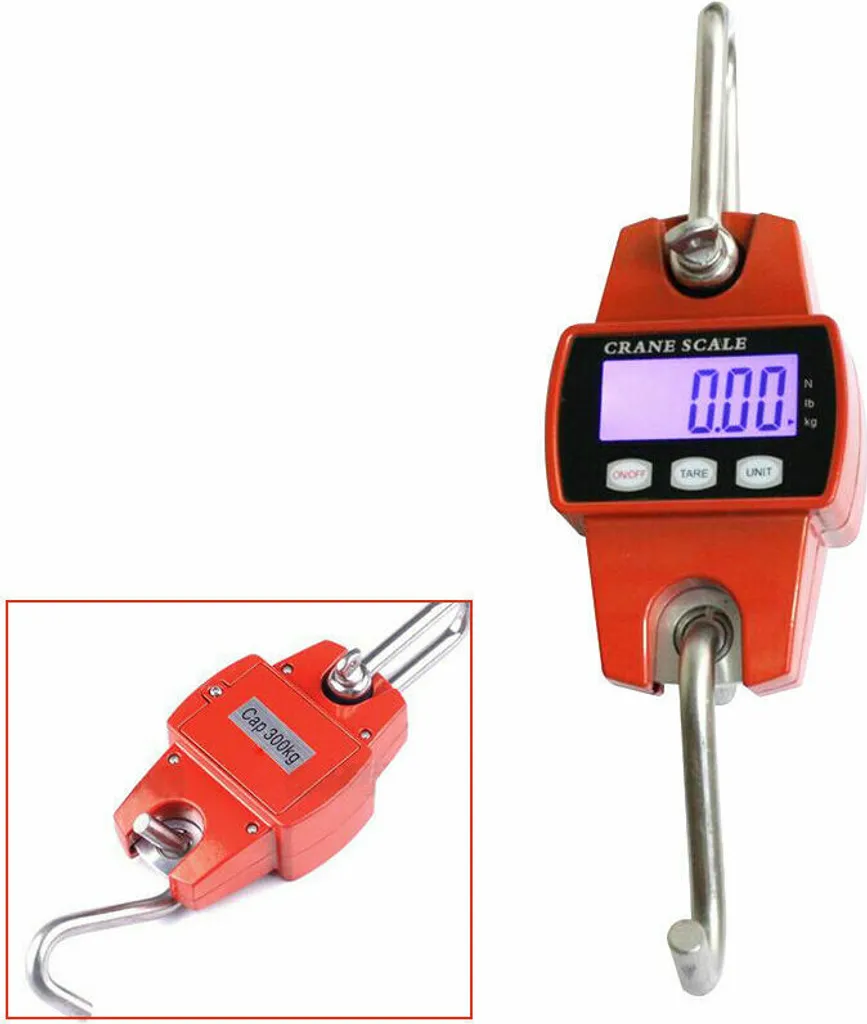 Balance Suspendue 300kg avec Écran LCD Rétroéclairé pour Pesage de Charge