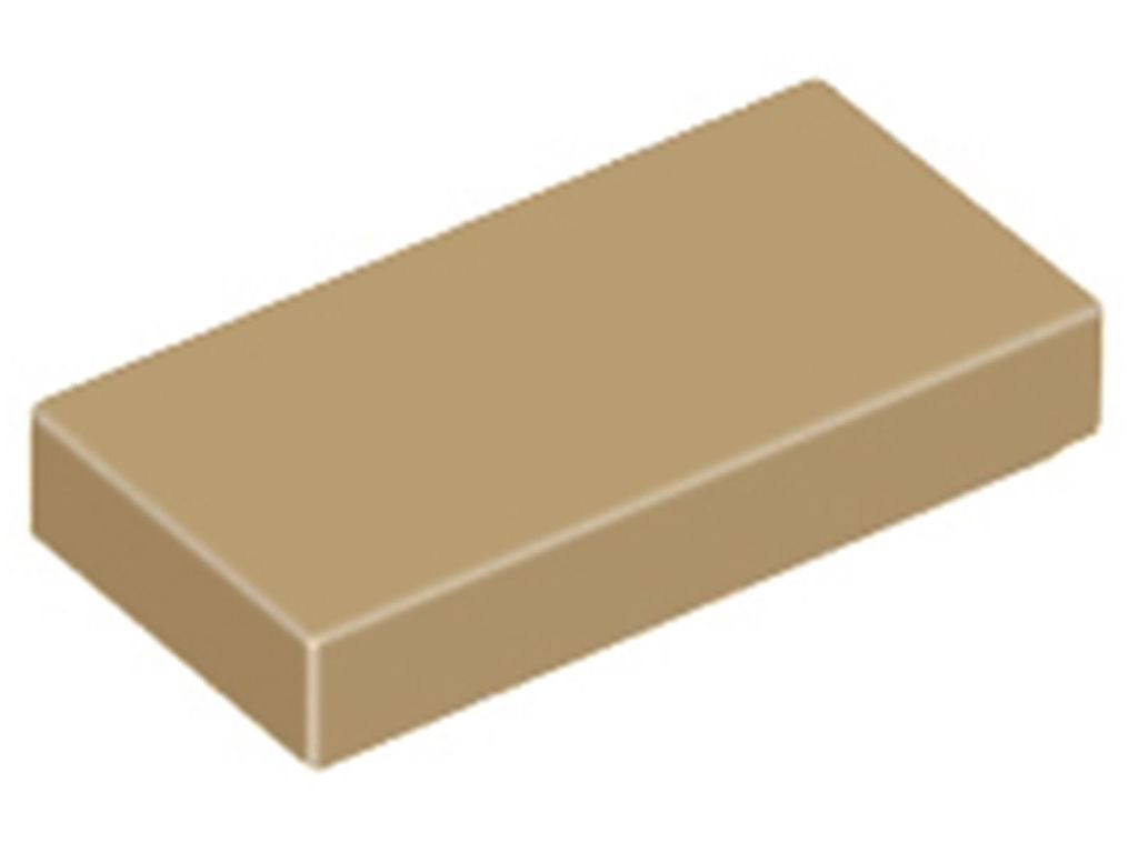 Lego 1x2 Fliesen 3069 - 250 Stück Dunkles Beige