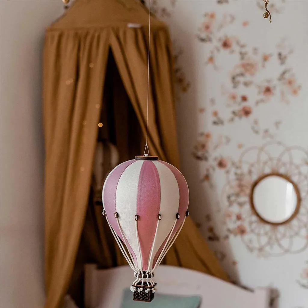 Ballon Déco Multicolore Rose Mint en Coton - Accessoire Mural Enfant - 4