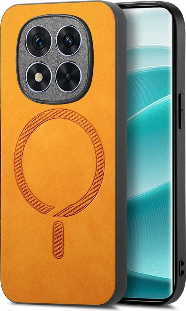 MagSafe Hülle für Xiaomi Redmi Note 14 Pro 5G / Xiaomi Poco X7 - Phonesta Retro Back Cover - Orange