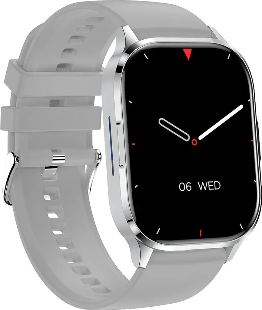 Montre Sport Intelligente Argent pour Suivi d'Activité et Appels Sans Fil