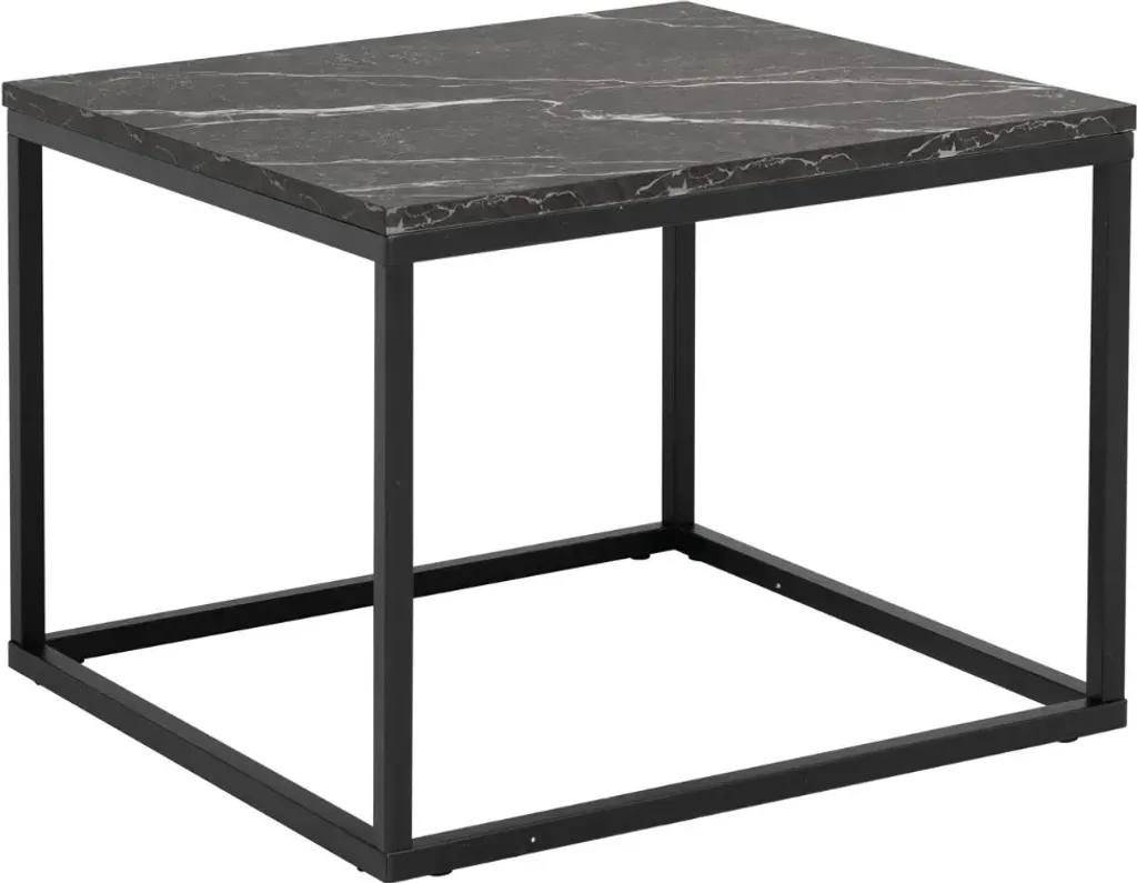 Table basse KADEN marbre noir - Finition anti-tache et structure robuste