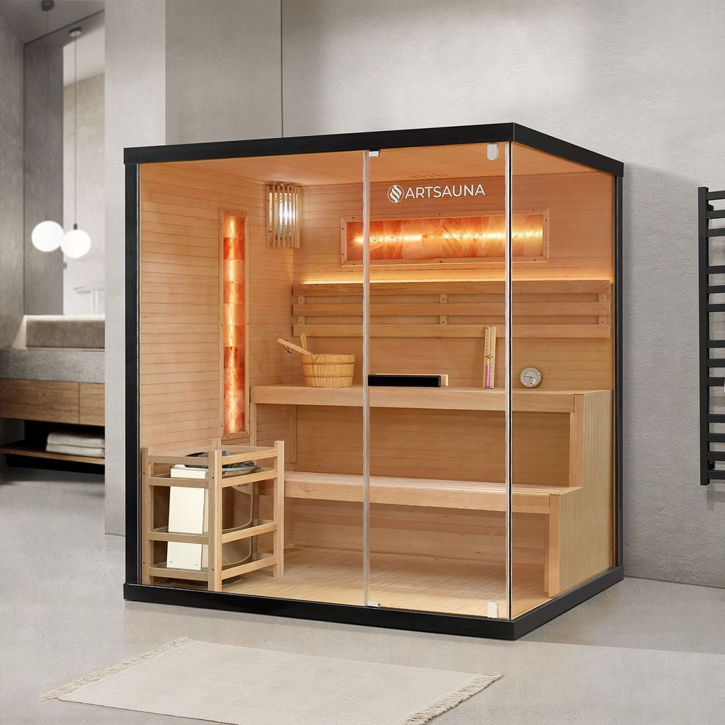 ARTSAUNA® Traditionelle Sauna Vantaa 175 - schwarz, Produktbild 