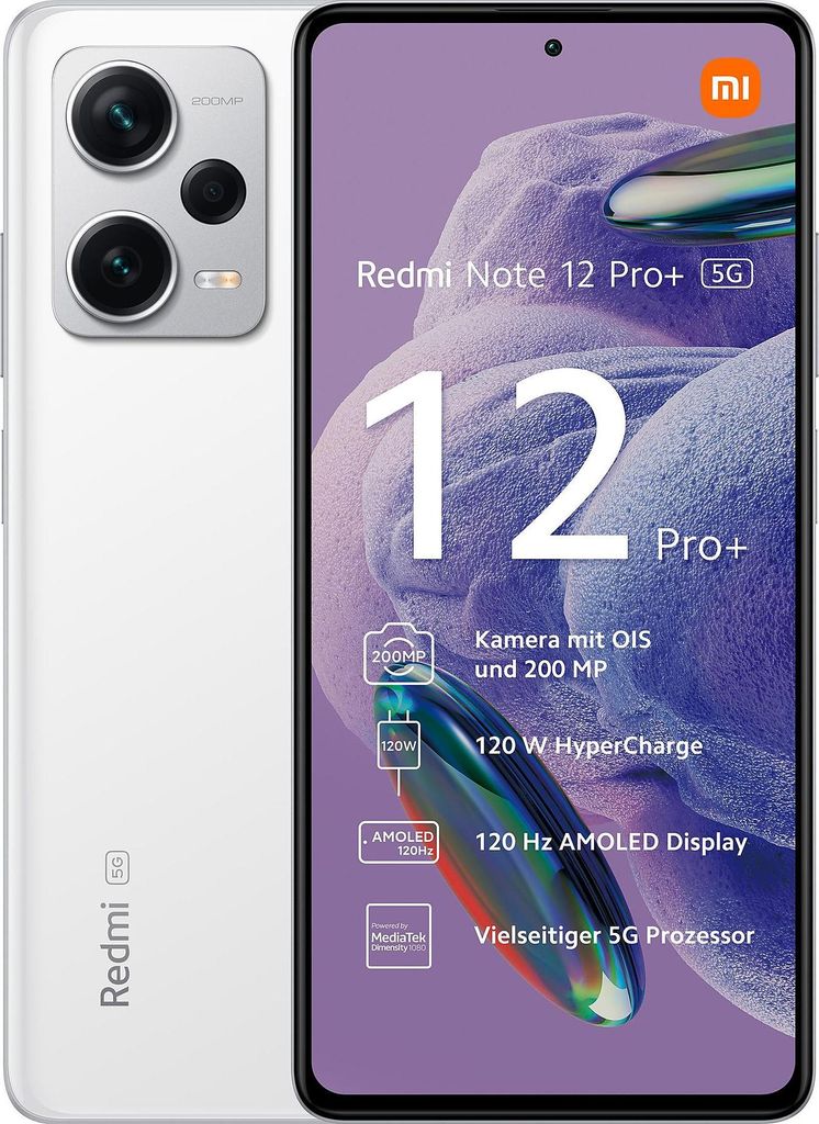 Xiaomi Redmi Note 12 Pro+ 5G 256GB: White Produktbild 