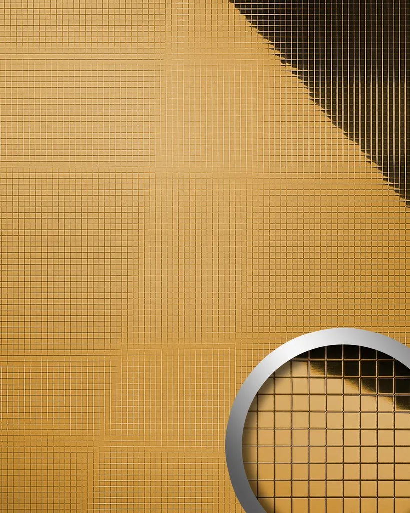 Panneau Mural Doré pour Crédence et Déco Intérieure Mosaïque 0,96m2