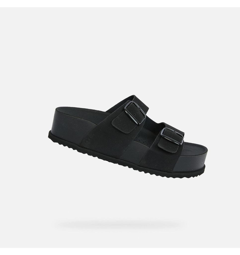 Geox Schwarze Damenpantoffeln Sandybett High 39 Produktbild 