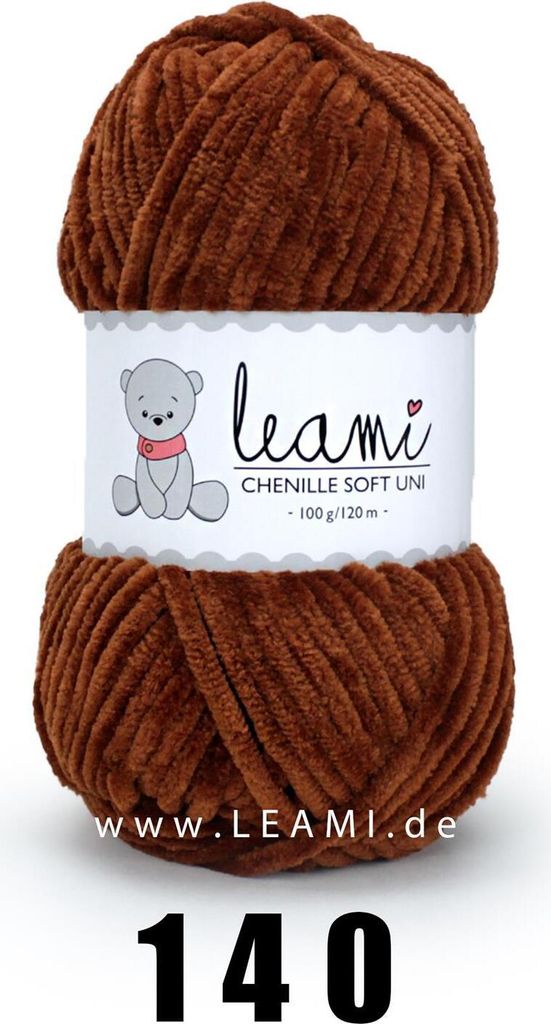 LEAMI Chenille Soft UNI (100g/120m)  140 Produktbild 