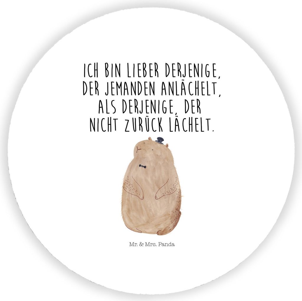 Mr. & Mrs. Panda magnet Murmeltier - Weiß - Geschenk, Kühlschrankmagnet, whiteboardmagnet, Knigge, Lustige Sprüche, Respekt, pinnwand, Anstand, ...