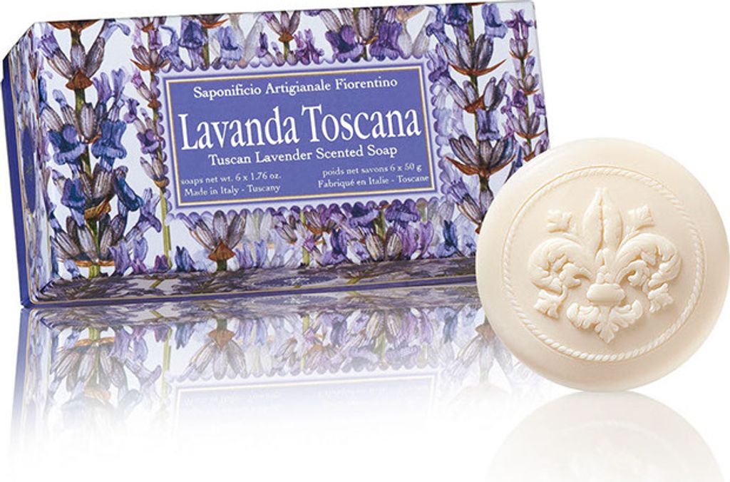 Saponificio Artigianale Fiorentino Toscana Lavendel Seife 6x 50 g