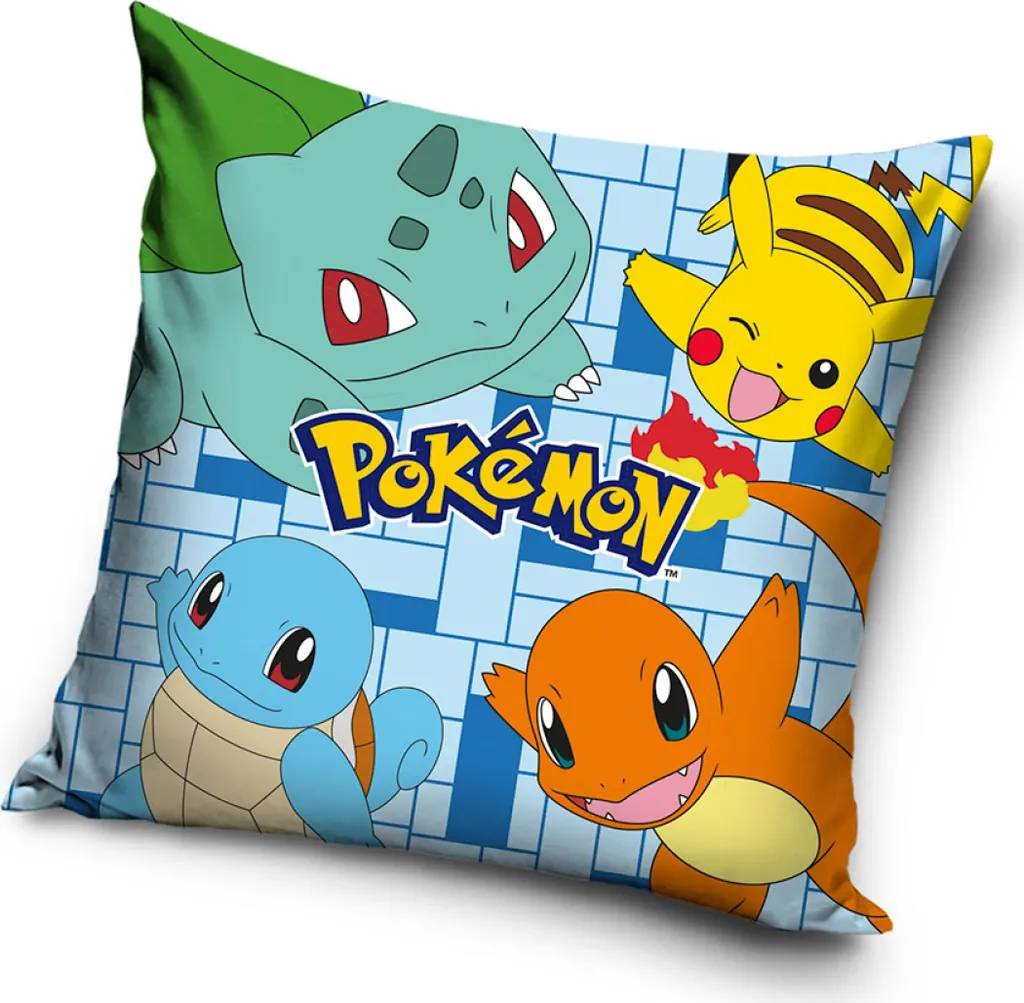 Housse de coussin Pokémon 40x40 cm en velours doux décorative Pikachu