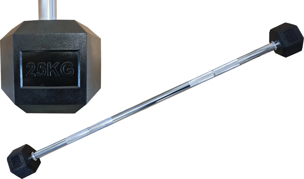 Haltère Hexagonal HEX 25 kg en Caoutchouc - Poids Musculation Individuel