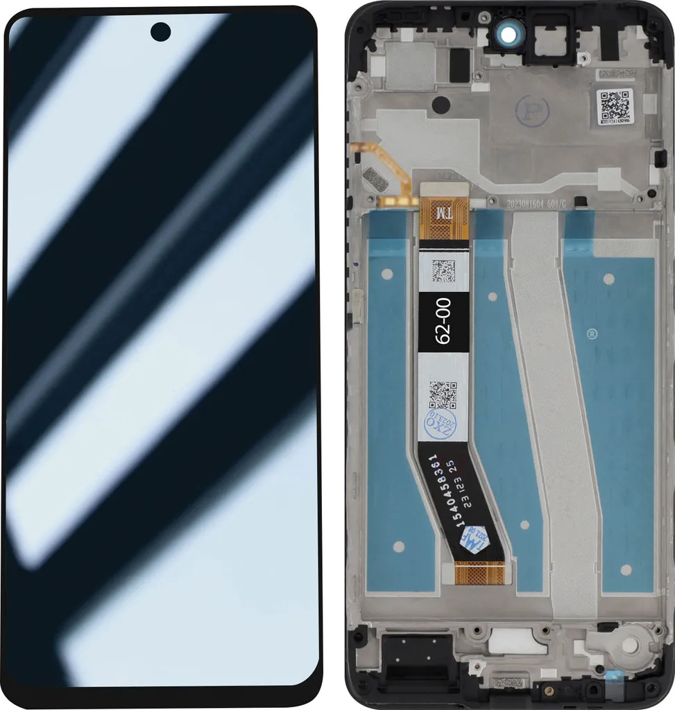 Écran Motorola G14 LCD et Tactile Gris Clair avec Support Pré-monté