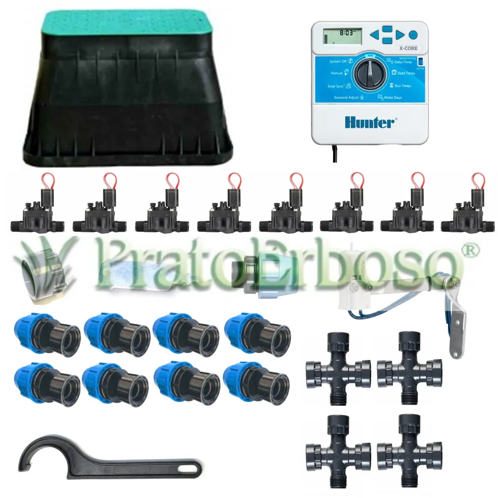 Kit irrigation Hunter 8 zones avec programmateur X-Core XC-801i intérieur