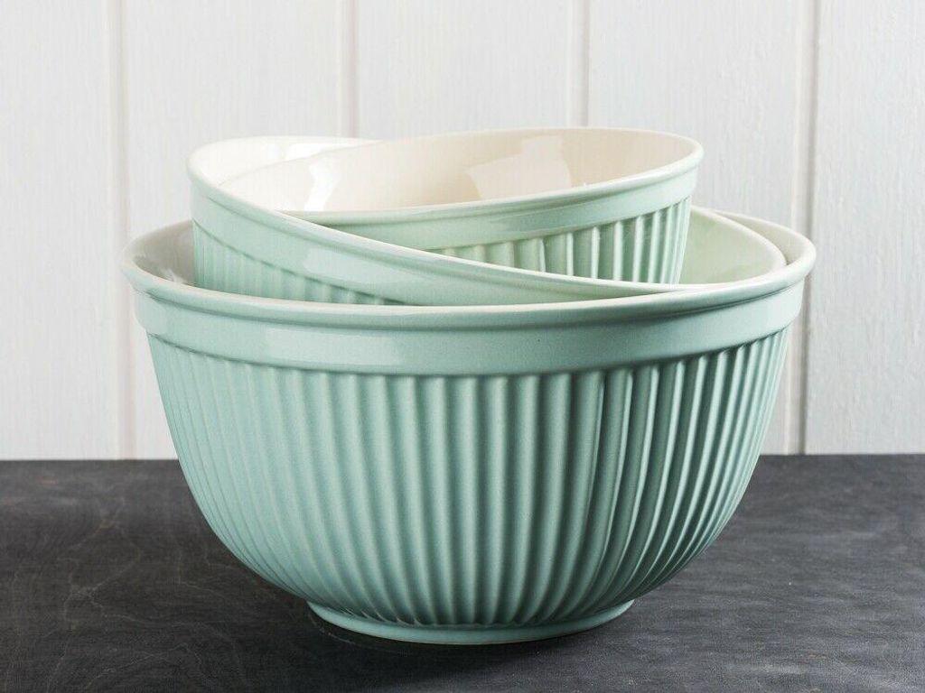 IB Laursen MYNTE Schalensatz Grün 3er Set Keramik Schüsseln Produktbild 