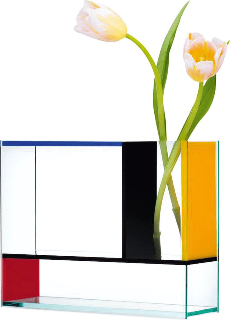 Po Selected Vase, acryl, Transparent, Gelb, Blau, Rot, Produktbild 