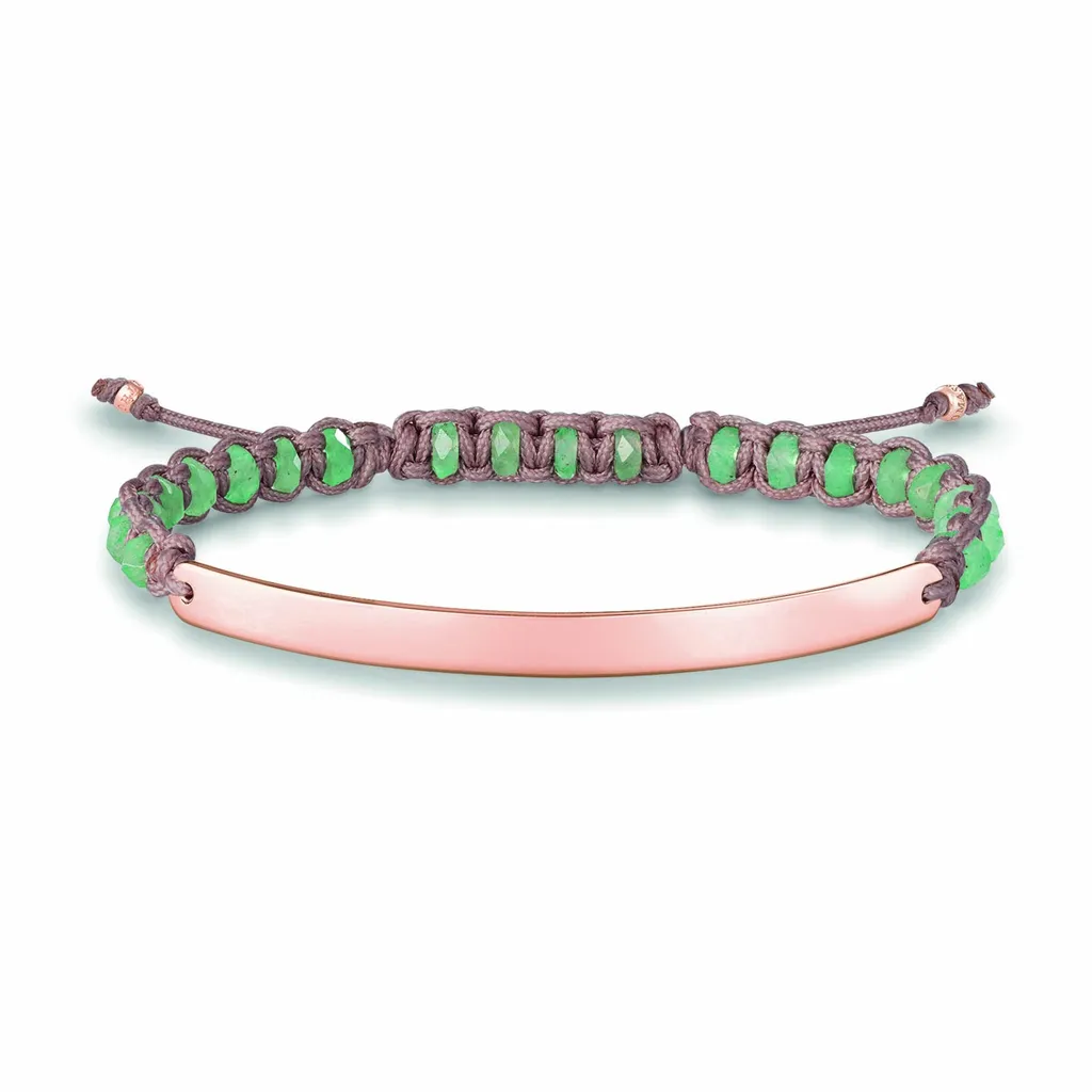Thomas Sabo Bracciale Trifoglio Foglia - Argento 925, Charm Club, Regalo Portafortuna