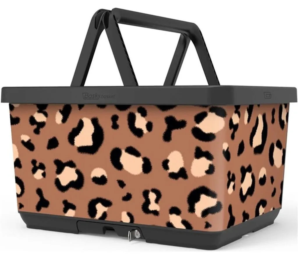 Panier à vélo Basky 2.0 Wild Nature - Panier amovible avec adaptateur