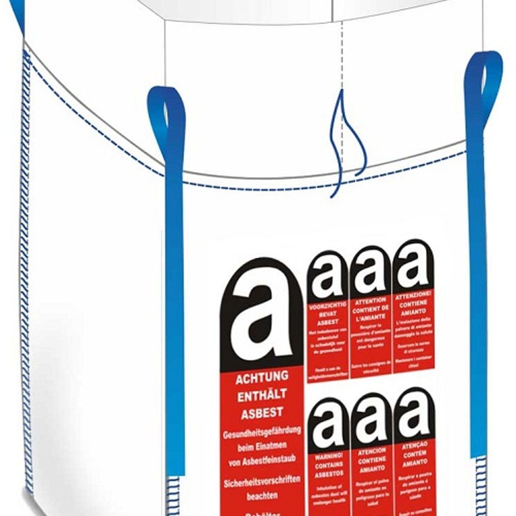 BIG BAG für Asbest mit Schürze Tragkraft 1000 kg, 90 x 90 x Immagine del prodotto 