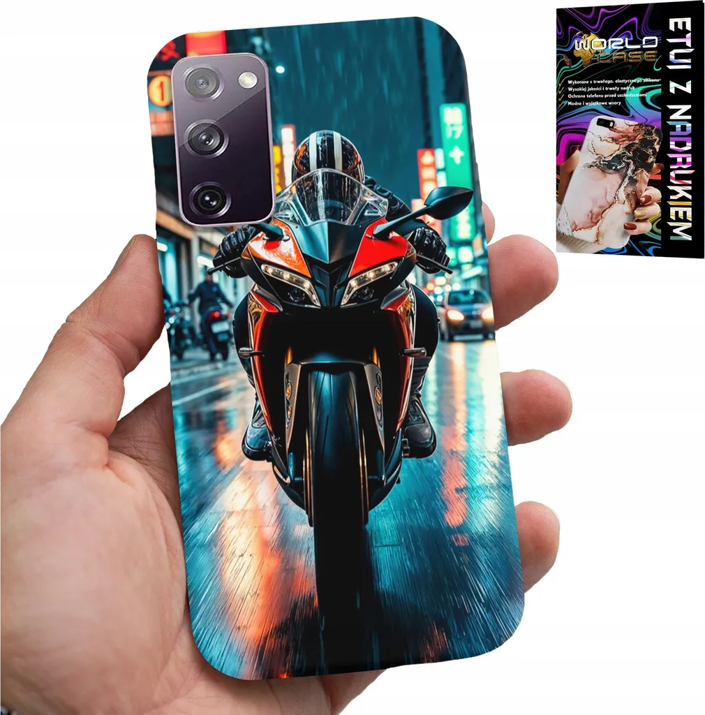 Custodia Per Samsung Galaxy S20 Fe - Moto, Moto Uniciclo Disegni + Vetro