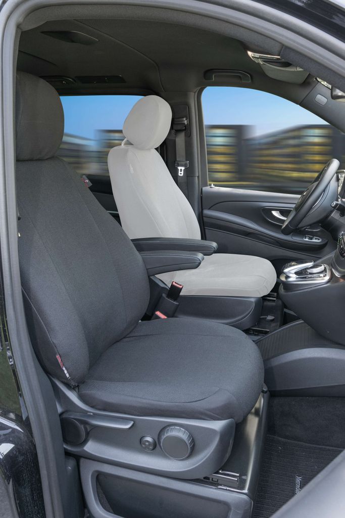 Walser Sitzbezüge für Mercedes V-Klasse 477 für Einzelsitz Beifahrer mit Armlehne innen aus Polyester ab BJ 06/2014 - heute, 10530