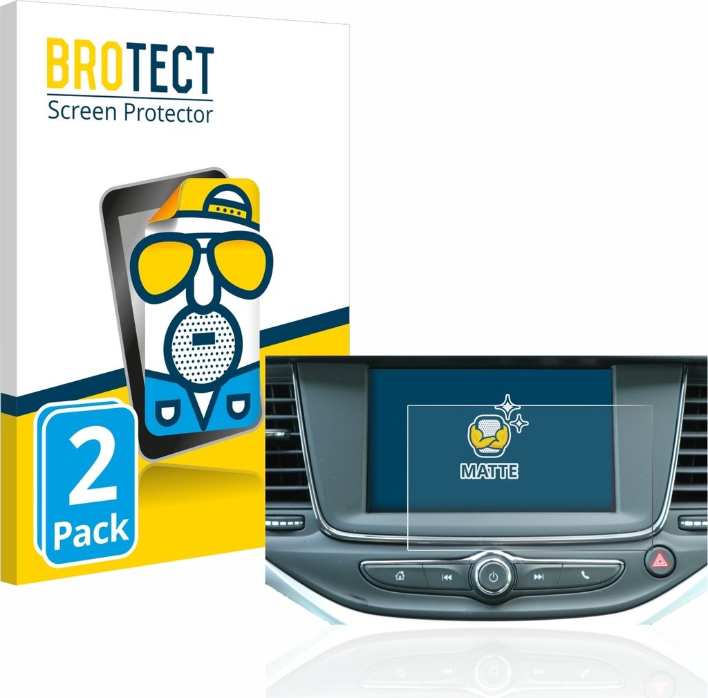 2x BROTECT Schutzfolie für Opel Astra K IntelliLink R 4.0 2018 Displayschutz Displayschutzfolie Folie Matt Entspiegelungsfolie