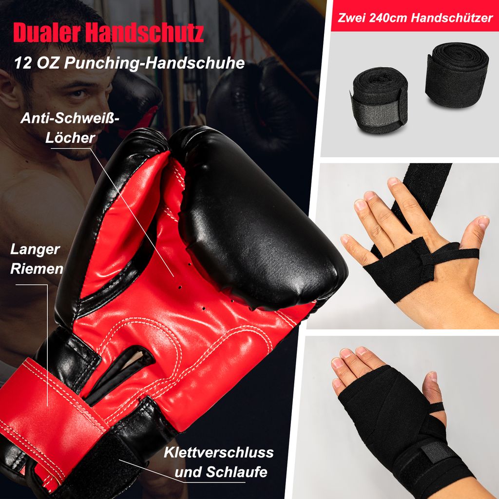 COSTWAY 28,5 kg Boxsack-Set für Erwachsene, Hängender Produktbild 3