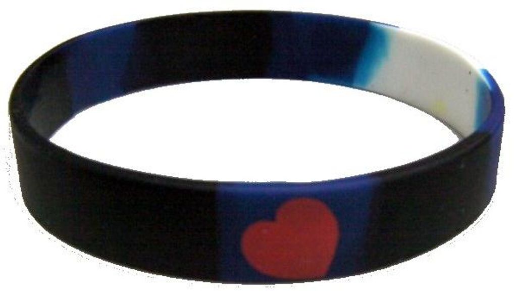 Leather Pride Bracelet Silicone / Armband schmal
