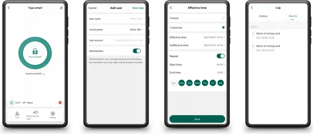 Clavier à code étanche RFID Wi-Fi Tuya connecté TY-802 pour extérieur - 7