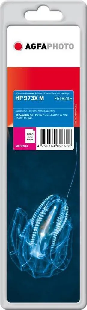 Cartouche Magenta AgfaPhoto APHP973XM remplace HP 973X F6T82AE Magenta
