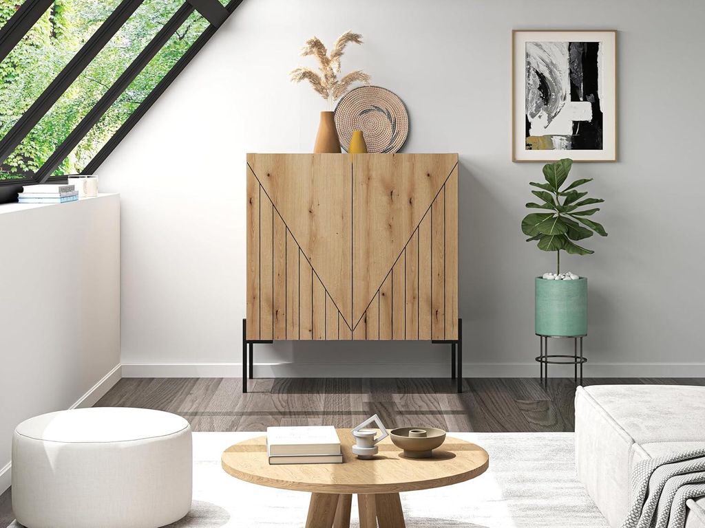 Neo Sideboard 2 Türen, Eiche Nachbildung.