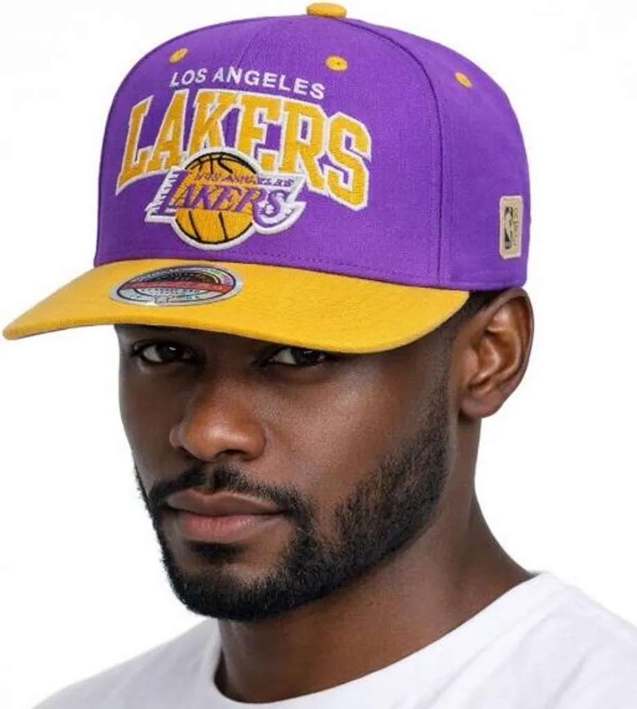 Snapback Lakers Mitchell & Ness Viola - Cappellino NBA Team Arch Originale